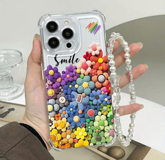 Bubble flower case with charm