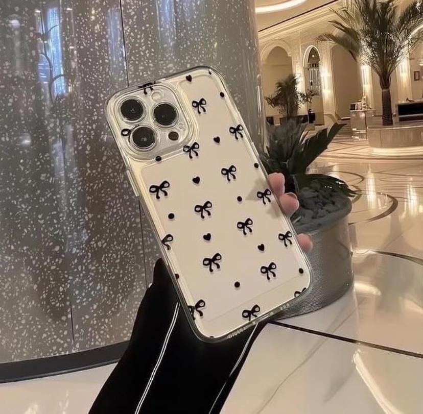 Transparent Bow case customise case Mobile Online 