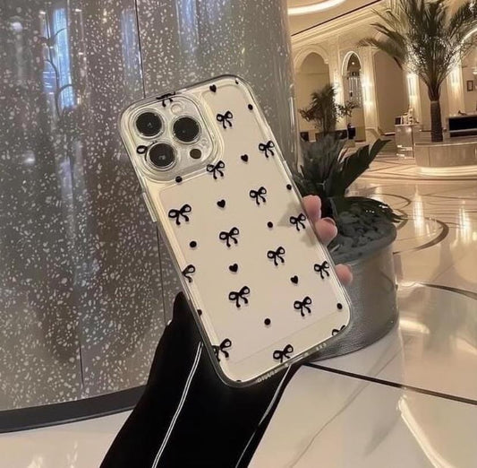 Transparent Bow case customise case Mobile Online 