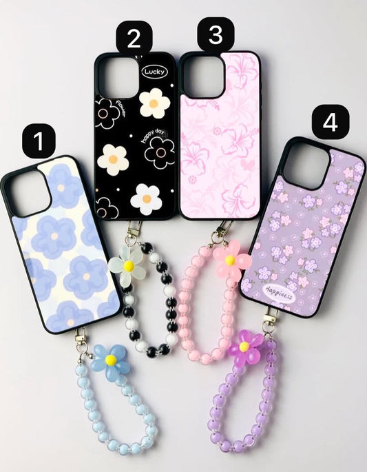 Flower case with charm