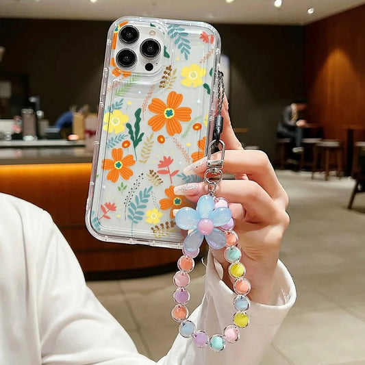 Flower case with charm