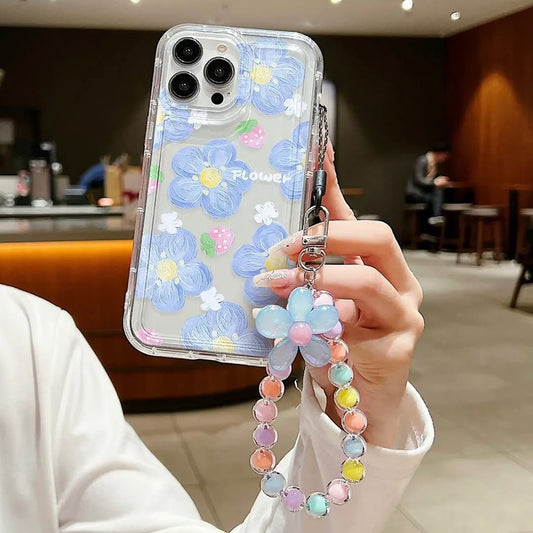 Flower case with charm