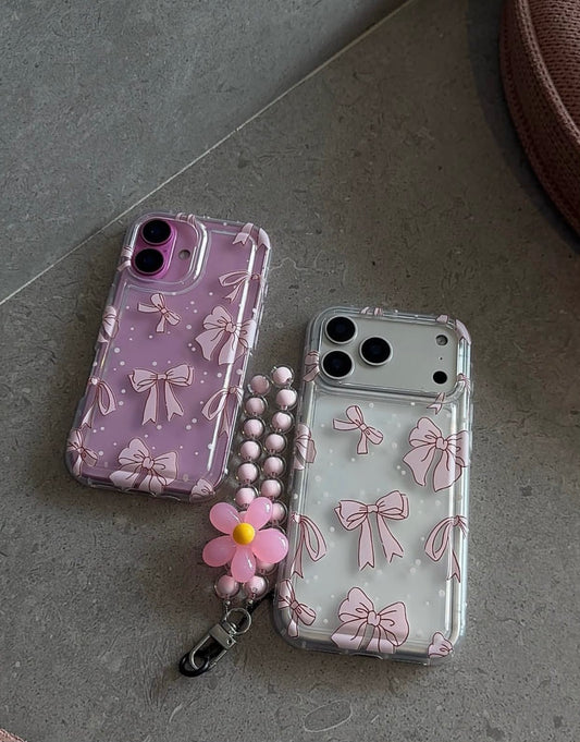 Bow case with flower charm