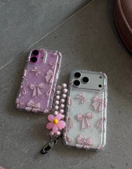 Bow case with flower charm