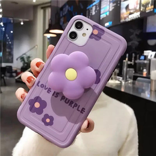 Flower case with pop holder