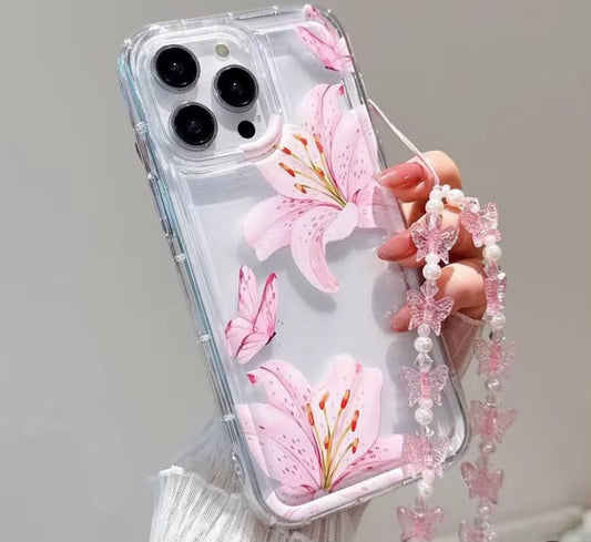 Flower case with charm