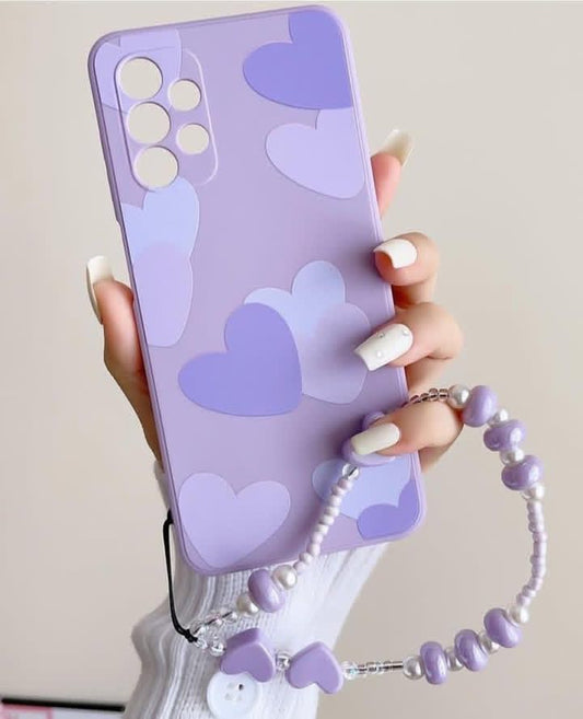 Purple heart case with charm