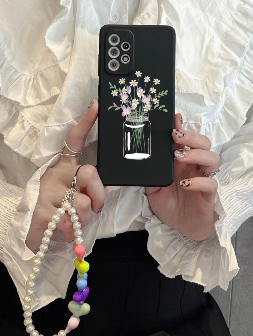 Flower case with charm