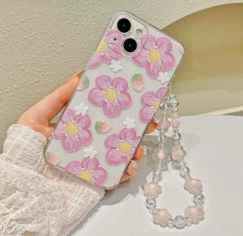 Flower case with charm