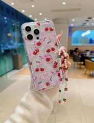 Cherry case with charm customise case Mobile Online 